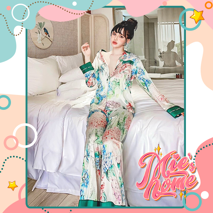 Đồ bộ nữ mặc nhà ngủ lụa nữ cao cấp mát mịn