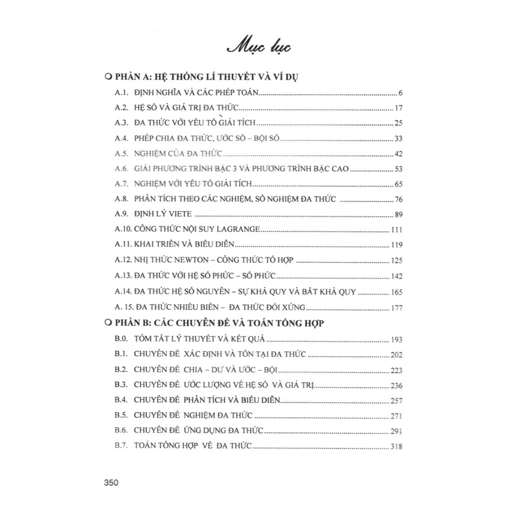 Combo 2 cuốn Chuyên Khảo Đa Thức + Phương Trình Hàm (Bồi Dướng HSG Chuyên Toán - Dùng Chung cho các bộ SGK) HA