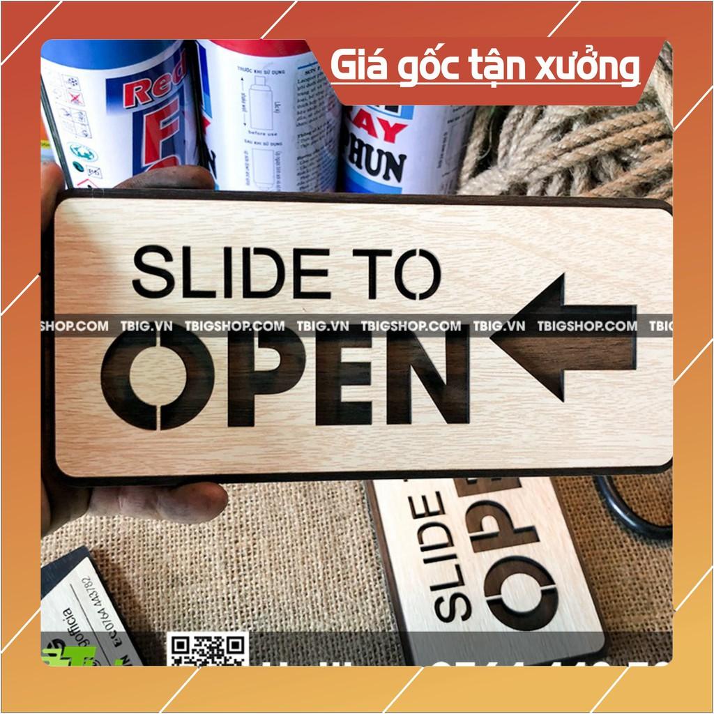 Bảng Slide to open gắn cửa