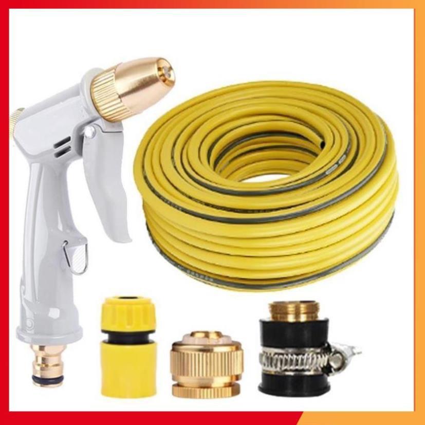 Bộ dây vòi xịt nước tưới cây rửa xe,tăng áp 3 lần, loại 3-5m 206846