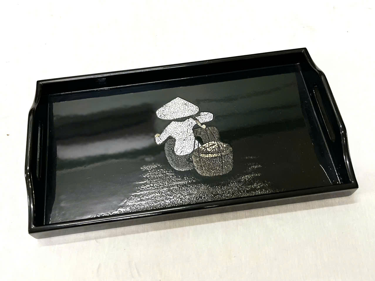 Khay sơn mài cao cấp - Mã KC11 size 27x15x2.5 cm đẹp mắt, sang trọng, quà tặng ý nghĩa