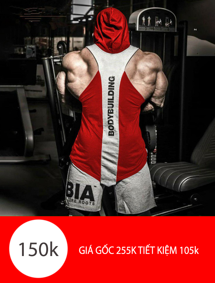 Áo Ba Lỗ Mũ Body Building cao cấp