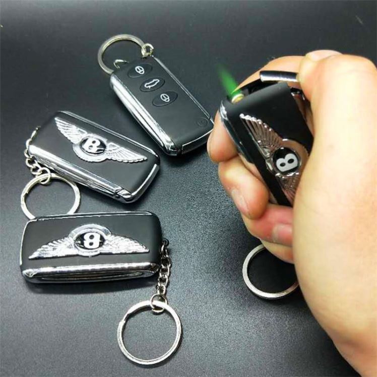 Hột quẹt bật lửa khè móc khóa xe hơi BENTLEY có đèn pin - xài gas