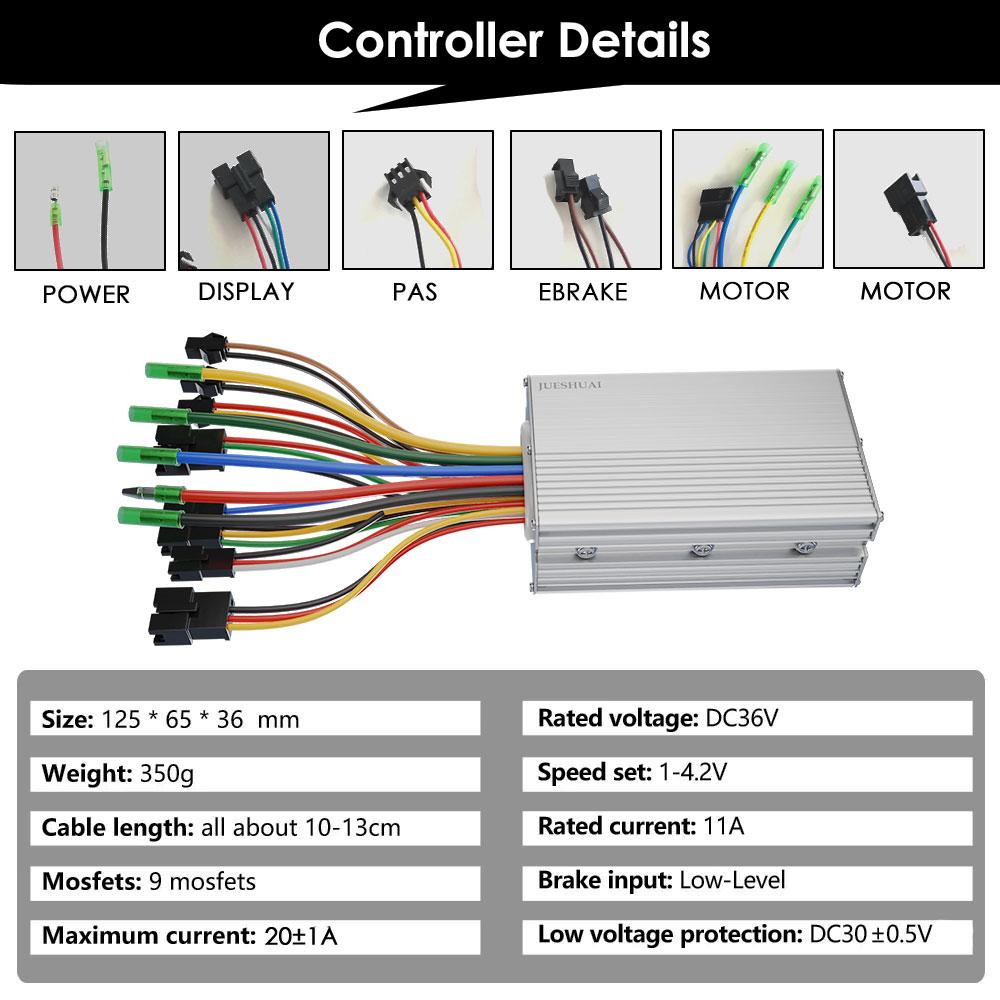 Bộ dụng cụ xe đạp điện với pin 36V 500W EBIKE BICHCLE KIT 20 26 27.5 Color: 27.5inch front LCD Number of speeds: with 10ah battery