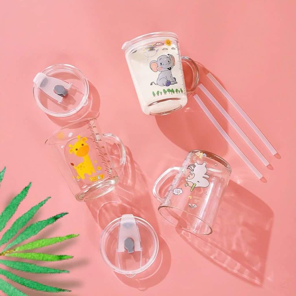 Cốc chia vạch thủy tinh 400ml tiện lợi cho các mẹ căn chỉnh mực nước và sữa hàng ngày