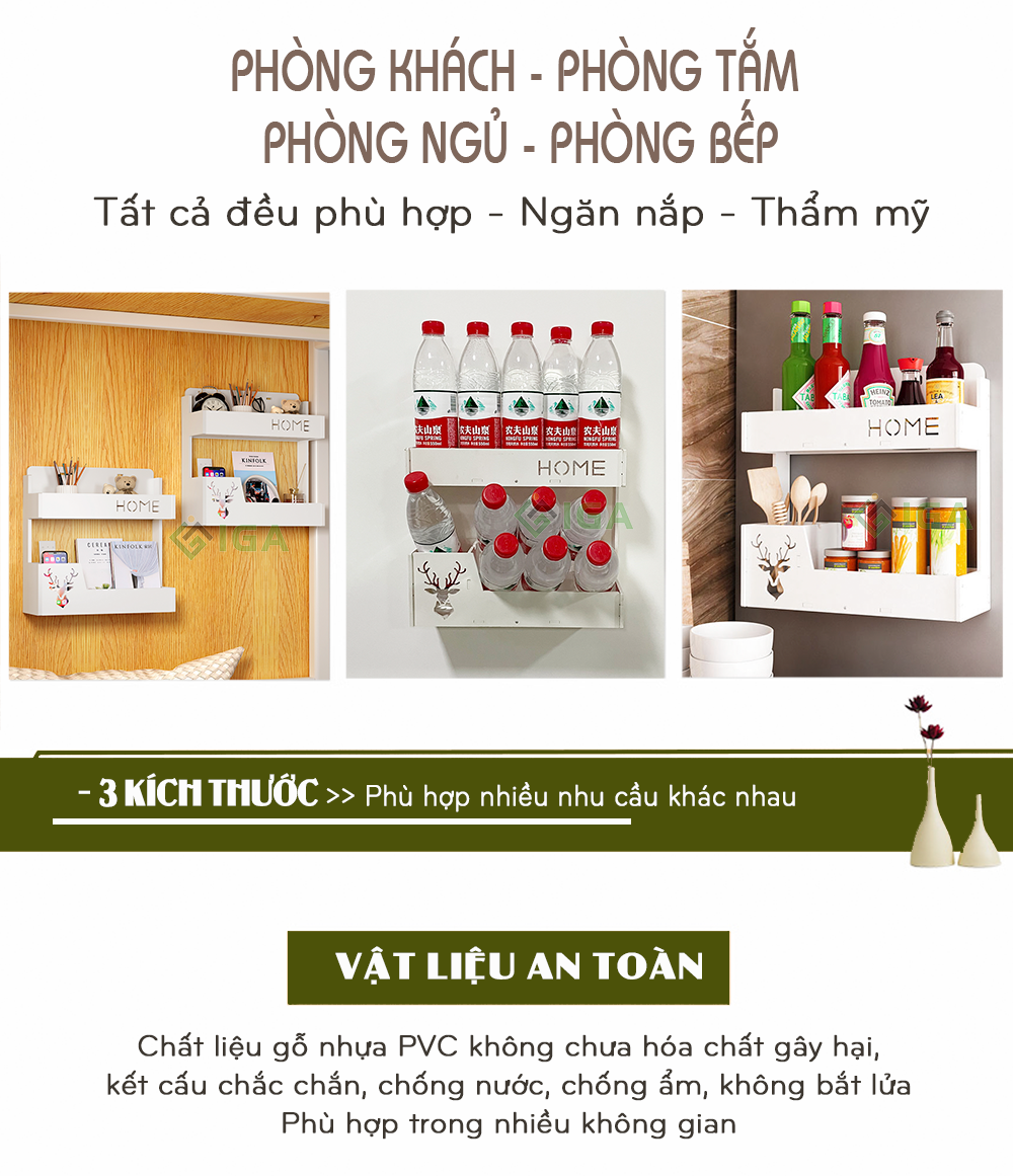 Kệ Treo Tường Để Đồ Trong Phòng Ngủ - IG391