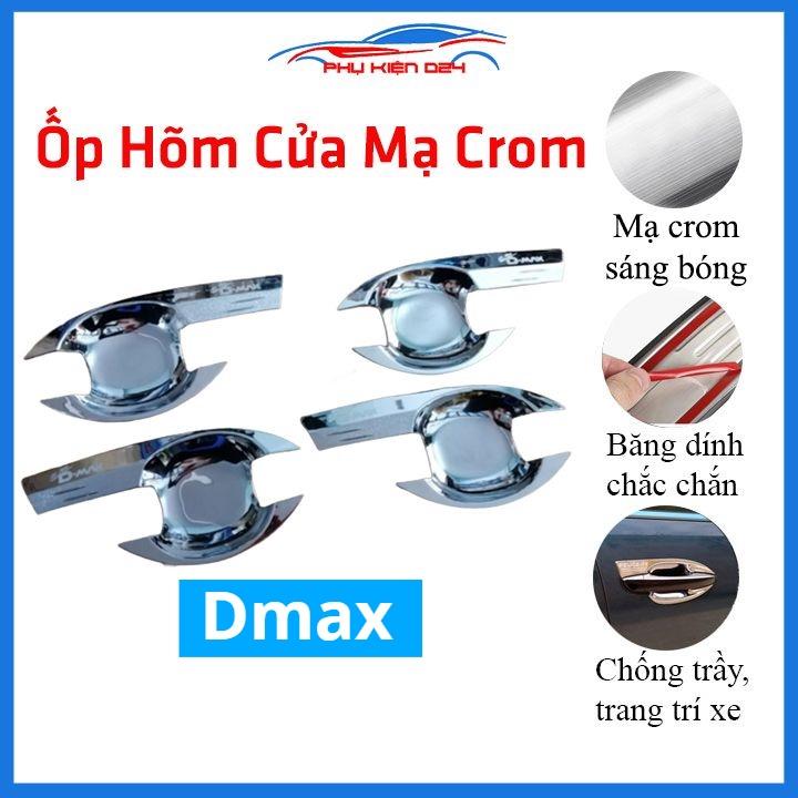 Ốp hõm mạ crom Dmax, D-Max sáng bóng chống trầy bảo vệ cửa xe ô tô
