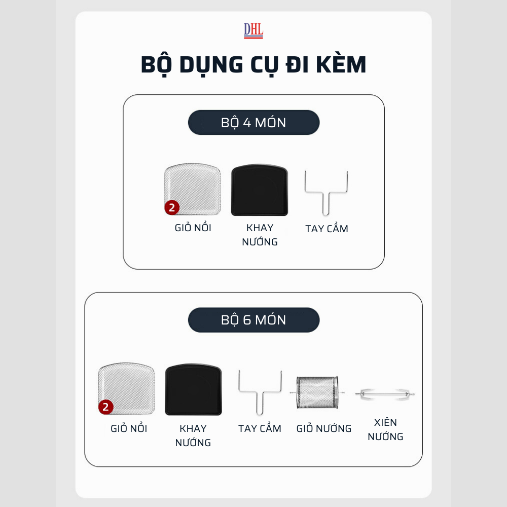 Nồi chiên không dầu Mitomo MTD-12LA, dung tích 12L công suất 1700W - Hàng chính hãng