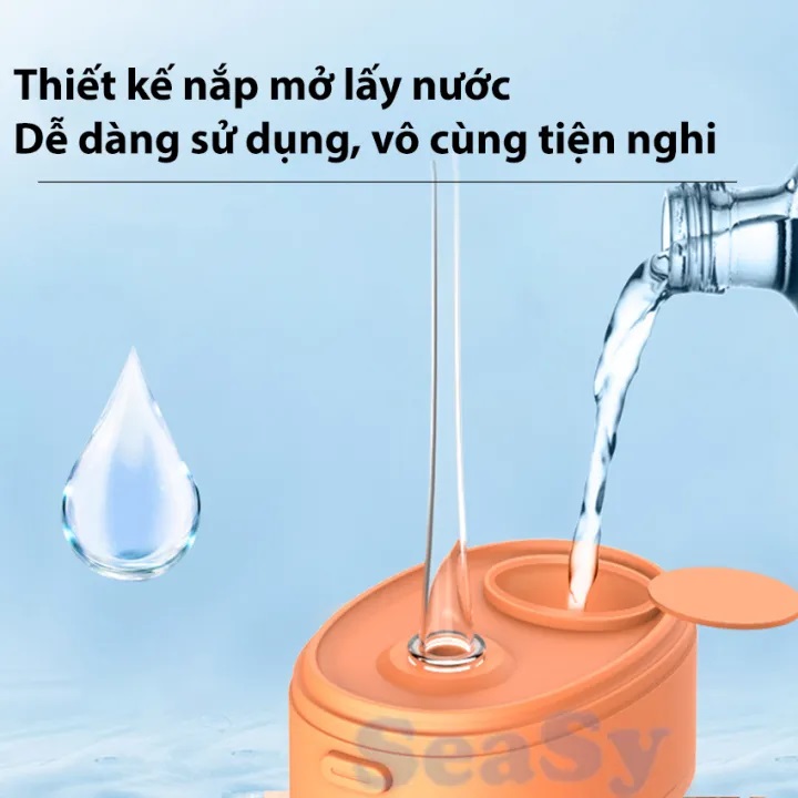 Máy Tăm Nước Cầm Tay Du Lịch SeaSy SS44 - Máy Tăm Nước Nha Khoa, Công Nghệ Sóng Siêu Âm, Vệ Sinh Răng Miệng Siêu Sạch - Hàng Chính Hãng