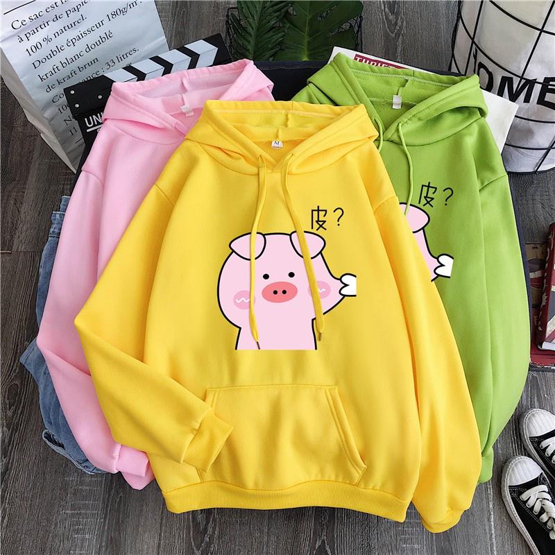 ÁO KHOÁC HOODIE NỈ UNISEX IN LỢN BẸO MÁ BB HOODIE DS1