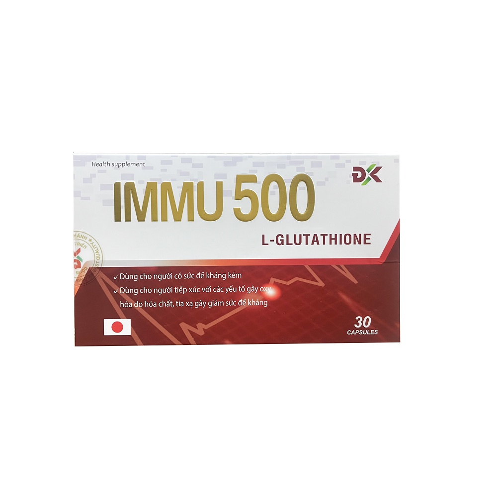 Viên Uống Giúp Làm Trắng Da Đẹp Da Ngăn Ngừa Lão Hóa IMMU 500