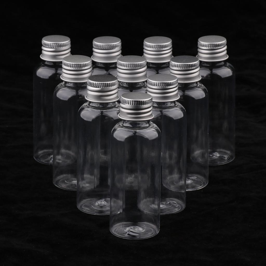 30x 50ml Empty Plastic Screw Cap Essential Oils Storage Condiment Vials