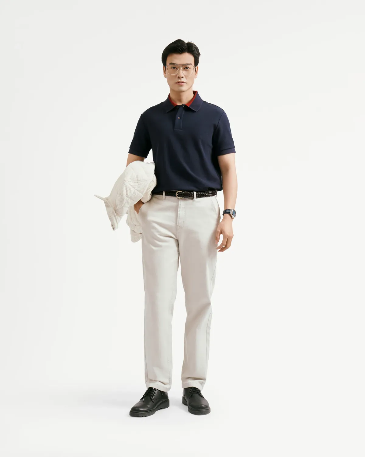 Áo Polo Nam Tay Ngắn Phối Cổ Form Fitted - ROUTINE 10F25POL001