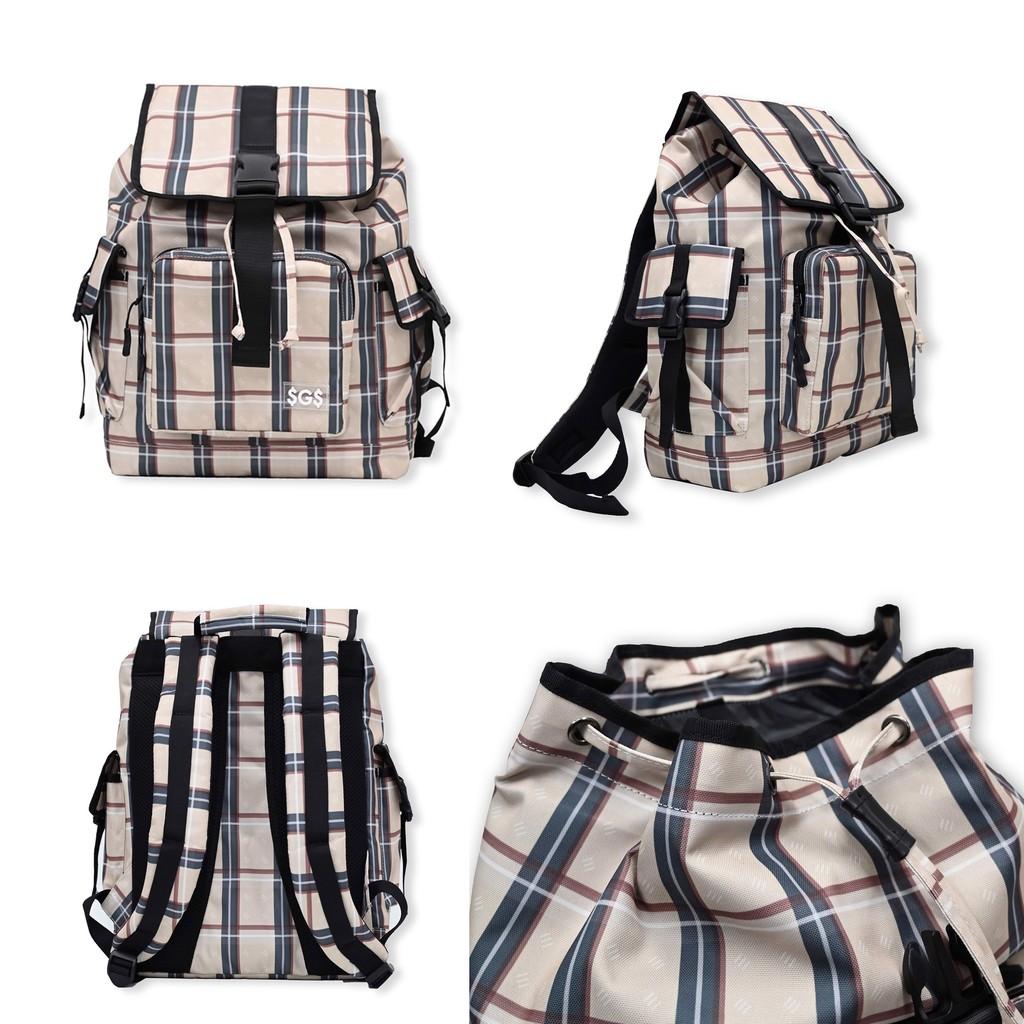 Balo Họa Tiết Sọc SAIGON SWAGGER SGS Icon Tartan Backpack-Ngăn Chống Sốc Laptop