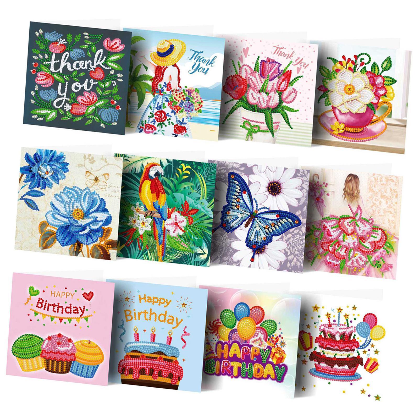 12 Pieces Craft Creative Greeting Cards for Xmas Holiday