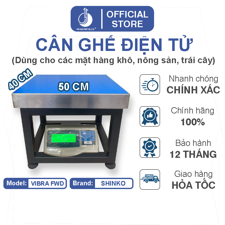 Cân Ghế Điện Tử Vibra FWD - Mặt Bàn Cân 400X500MM