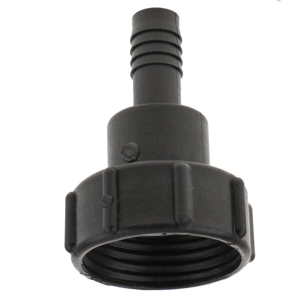 IBC Tank Adapter Water Tank Connector 2" To 3/4" Garden Hose Black