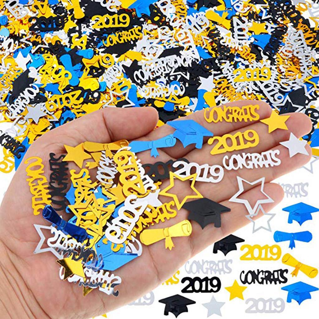 2 Bags Graduation Confetti Party Decor 100g, Star, , 2019, CONGRATS, GRAD