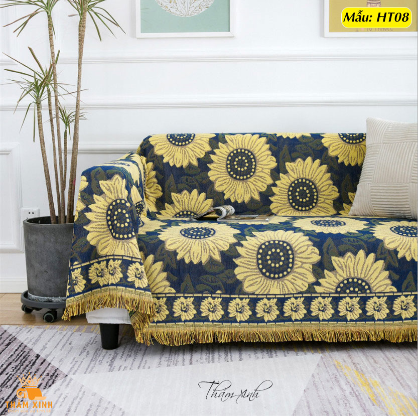 [HCM] Khăn Thảm Trải Sofa Chống Bụi Bẩn - Trang Trí, Chăn Sofa Họa Tiết Thổ Cẩm cao cấp