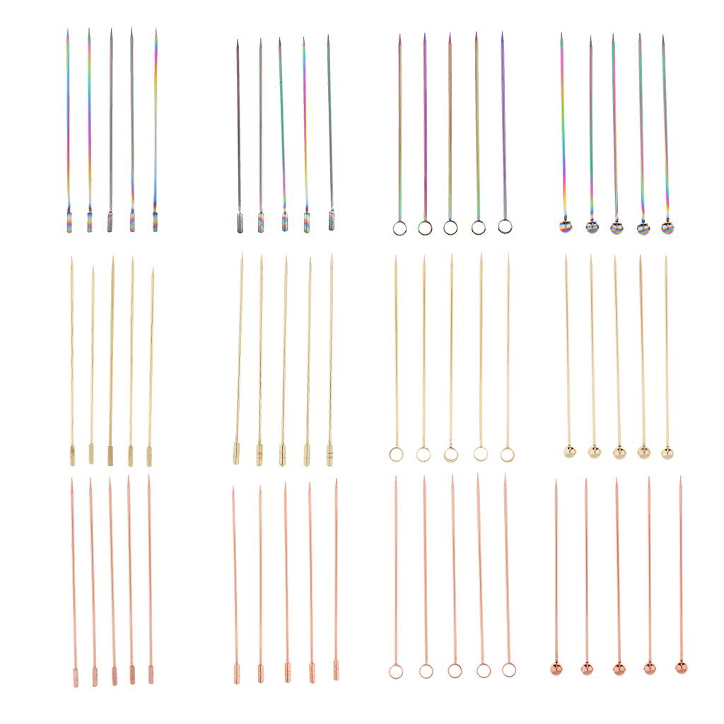 5Pcs/set Stainless Steel Cocktail Picks Cocktail Fruit Sticks Bar Tools for Bar Dringks Home Party Decor