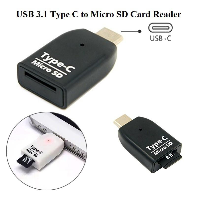 USB 3.1 Type C to Micro SD Card Reader