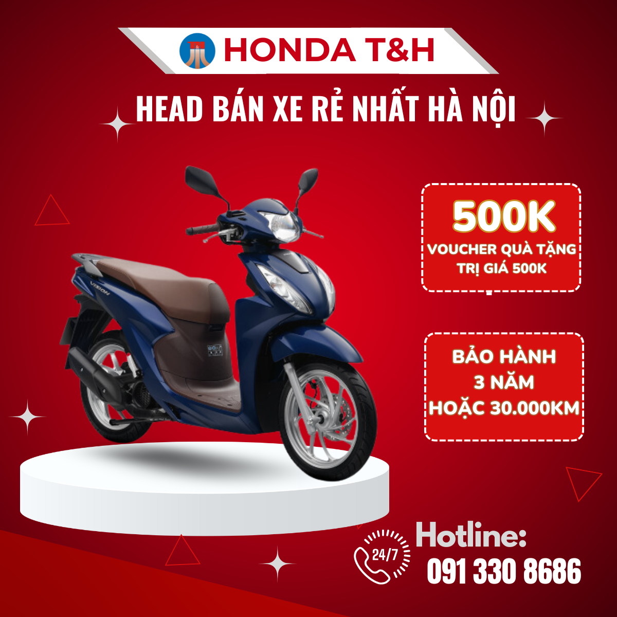 XE MÁY HONDA VISION PHIÊN BẢN CAO CẤP: XANH , ĐỎ ĐỜI 2025