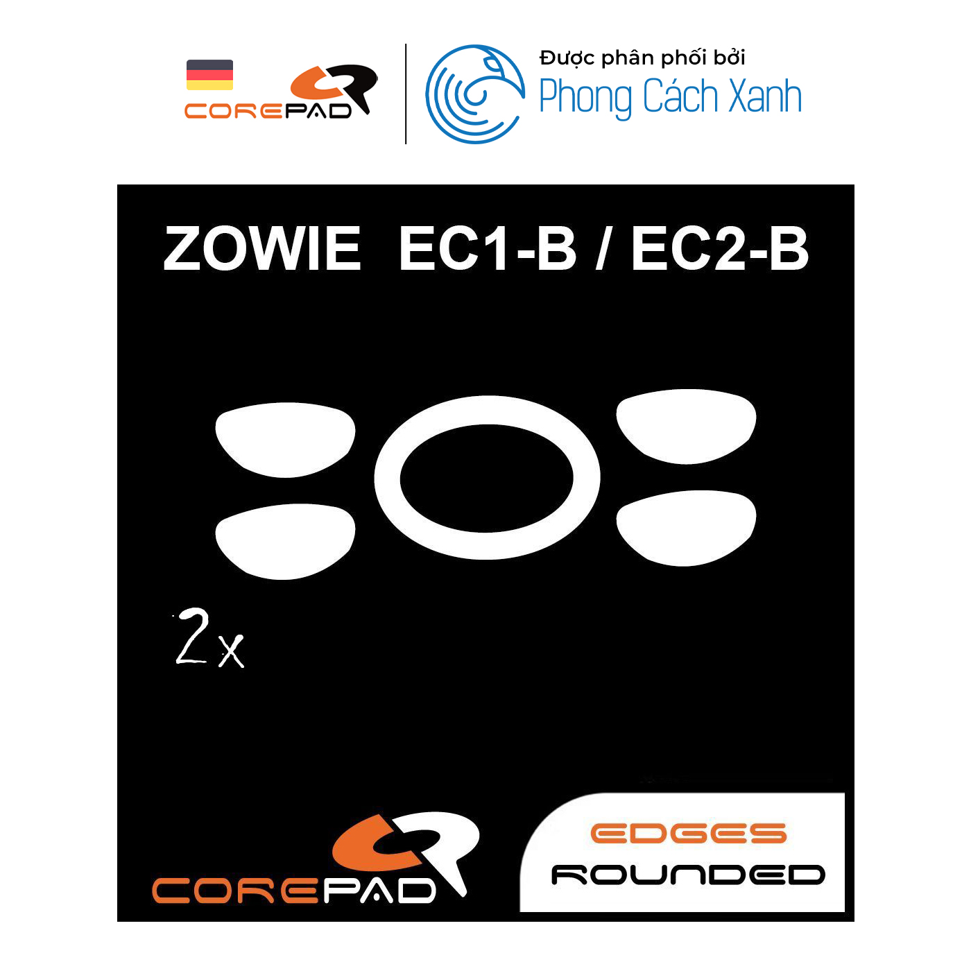 Feet chuột PTFE Corepad Skatez PRO Zowie EC1-B / EC2-B (2 bộ) - Hàng Chính Hãng