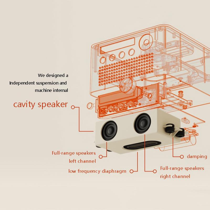 Máy nghe nhạc CD tất cả trong một Syitren Âm thanh nổi Bluetooth hai chiều HIFI Fever Máy nghe nhạc âm thanh cổ điển có thể sạc lại Loa chất lượng cao tích hợp Màu sắc: N100