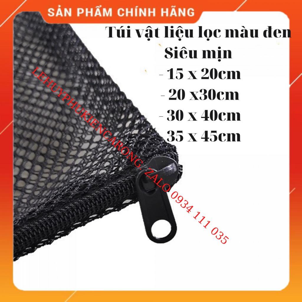 Túi Đựng Vật Liệu Lọc Màu Đen Có khóa Kéo Đủ Kích Thước 15x20cm, 20x30cm, 30x40cm, 35x45cm