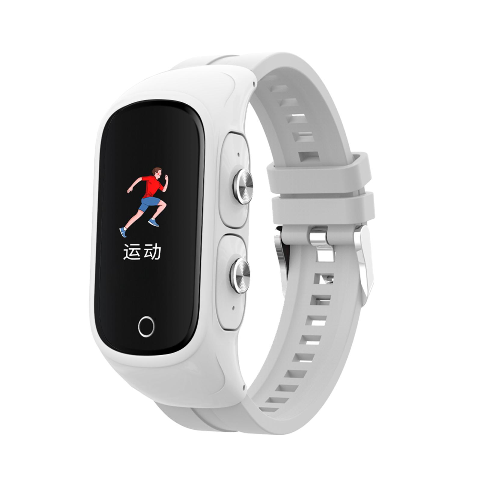 Đồng hồ thông minh 2 trong 1 TWS Earbuds Fitness Tracker True Wireless BT5.0 Tai nghe Bộ đếm bước đi Bộ theo dõi hoạt động của bộ đếm calo - Màu trắng