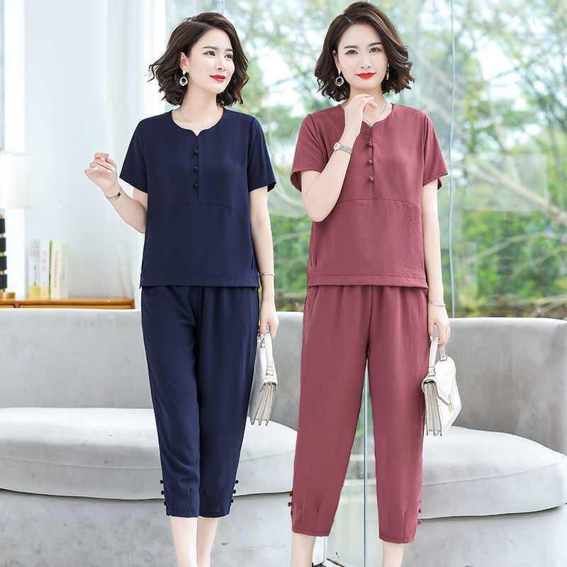 Đồ bộ trung niên nữ mặc nhà, quần áo trung niên cho mẹ, chất liệu mềm mát, thấm hút mồ hôi cực tốt, CÓ SIZE LỚN
