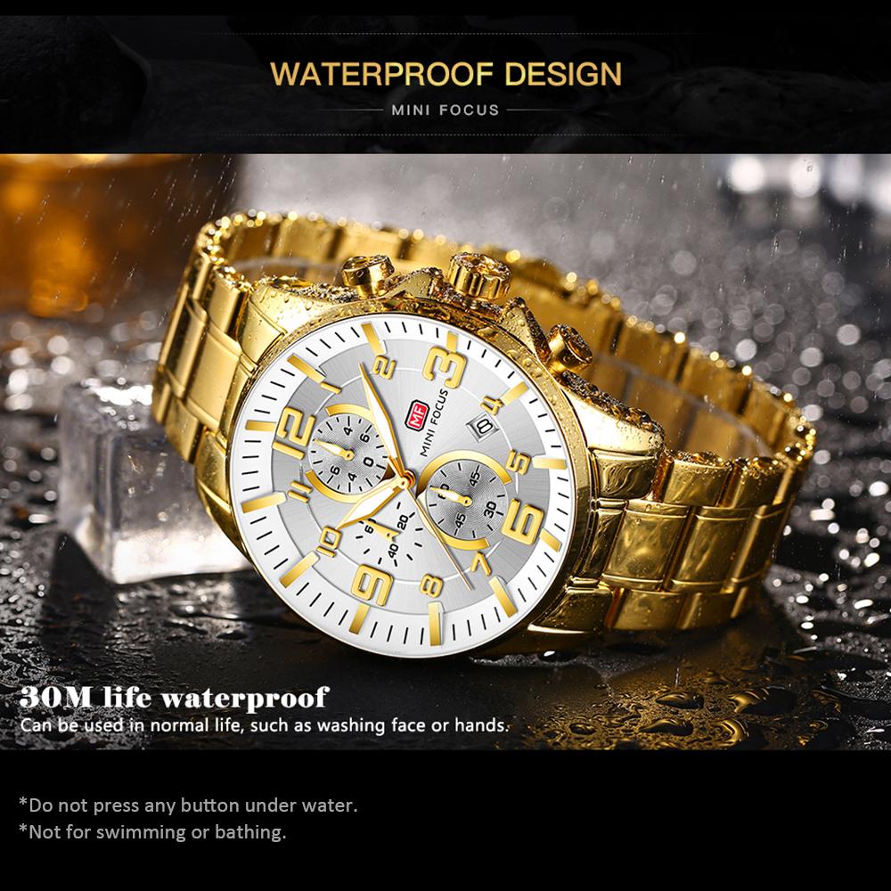 Đồng hồ dành cho nam với dây đeo bằng thép không gỉ MINI FOCUS MF0278G Quartz