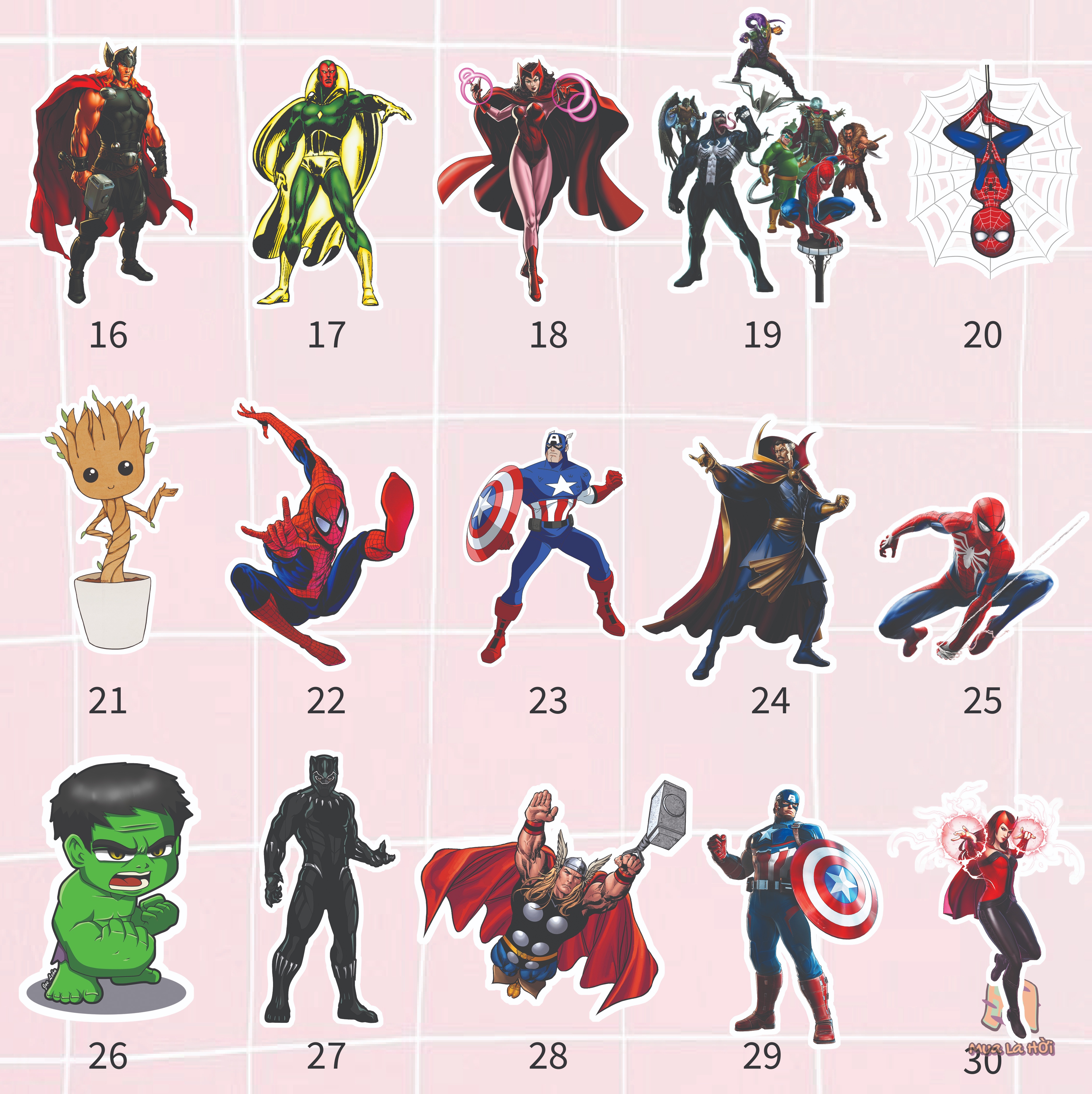 Túi Tote in hình chủ đề Siêu anh hùng - Marvel