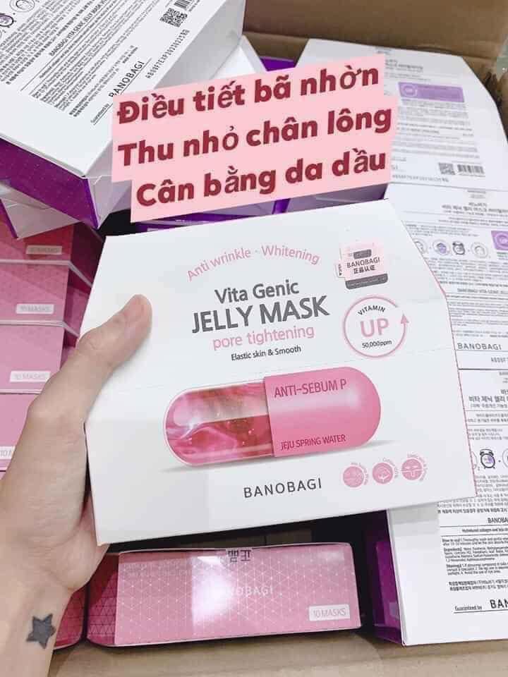 Hộp 10 Mặt nạ dưỡng da BANOBAGI VITA GENIC JELLY  MASK PORE TIGHTENING dưỡng da săn chắc mịn màng