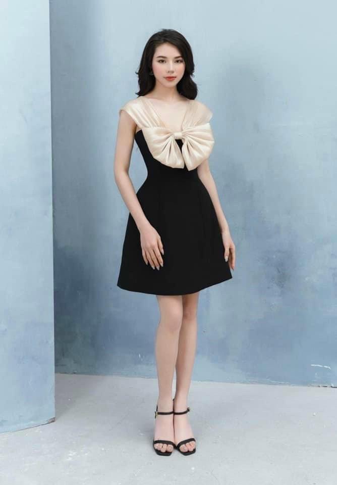 ĐẦM XÒE NƠ NGỰC VOAN TƠ ÓNG 12358