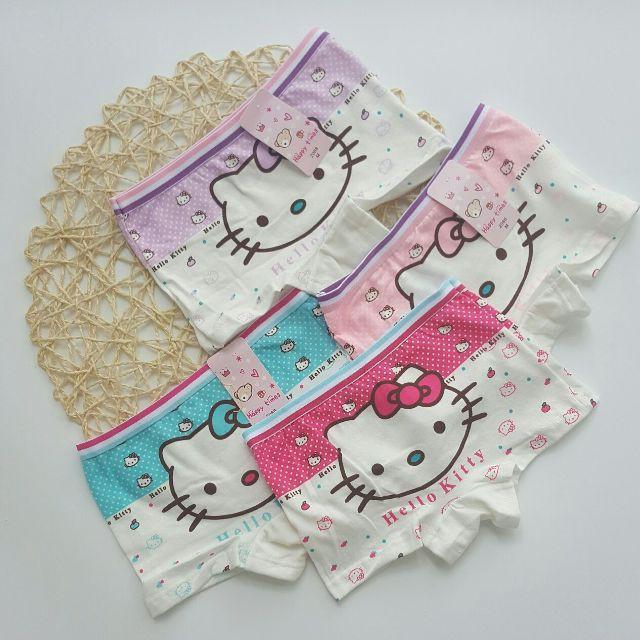 Set 4 Quần Chip Đùi Cotton Hình Cute Cho Bé, Quần Lót Đùi Cotton Mềm Mịn Cho Bé Gái