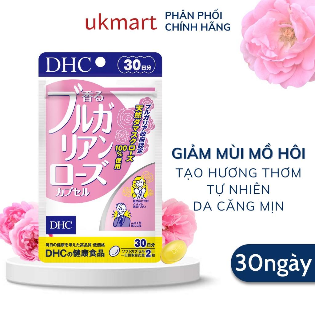 Viên Uống Thơm Cơ Thể Hương Hoa Hồng DHC Bulgarian Rose Capsule 30 Ngày