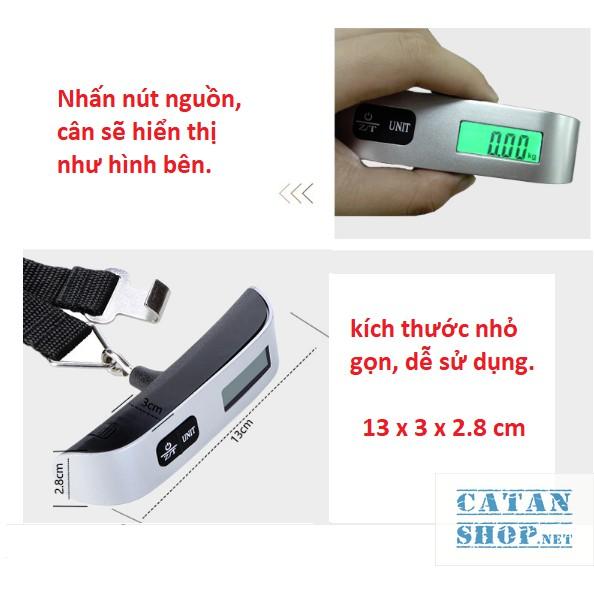 Cân Vali inox mini Cân điện tử hành lý xách tay 50kg Electronic luggage scale ( Tặng kèm Pin ) DL38-CanInox50  