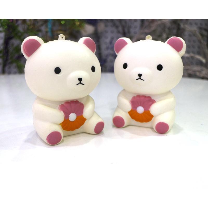 Squishy Lớn JUMBO Hình GẤU ÔM bánh quy màu trắng Đồ Chơi Xốp Giảm Stress Hình mềm mịn dễ Thương đàn hồi Cho Bé