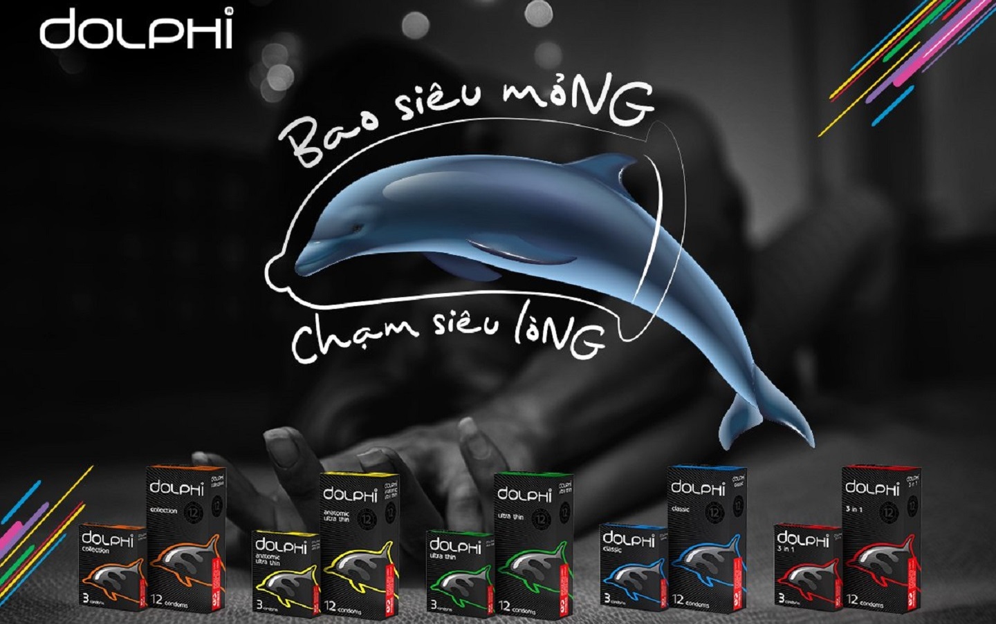 Bộ 2 Bao Cao Su Siêu Mỏng Tự Nhiên Dolphi 3 In 1 (Hộp 3 Bao và Hộp 12 Bao)