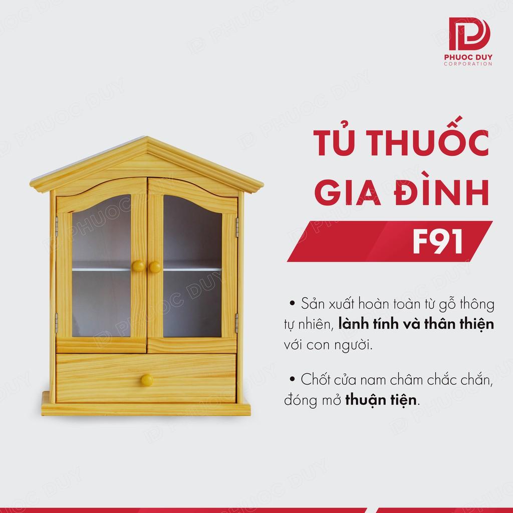 Tủ thuốc - Tủ y tế gia đình gỗ tự nhiên F97