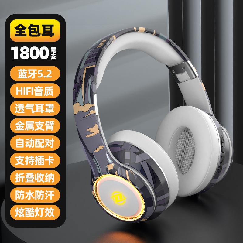 Tai nghe Bluetooth thể thao điện tử thuận lợi nhất gắn trên đầu loa siêu trầm có giá trị cao chống ồn không dây thẻ gập tiêu chuẩn chính thức 20 mét