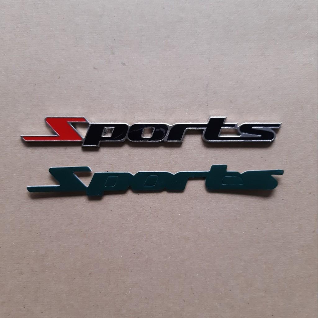 Tem Kim Loại Sports Dán Ô Tô, Xe Hơi