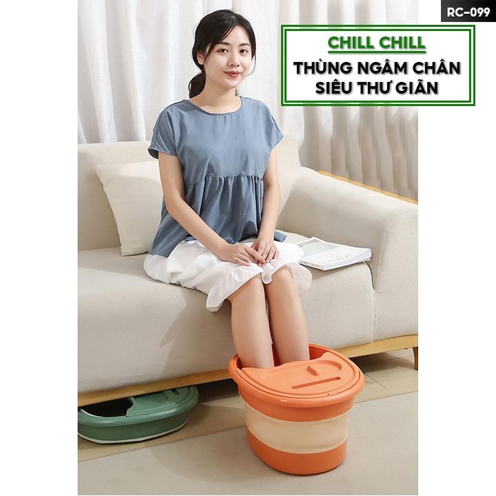 Chậu Ngâm Chân Xếp Gọn Bồn Ngâm Thư Giãn Lòng Bàn Chân Có Nắp Nhiều Màu Giá Rẻ RC-099