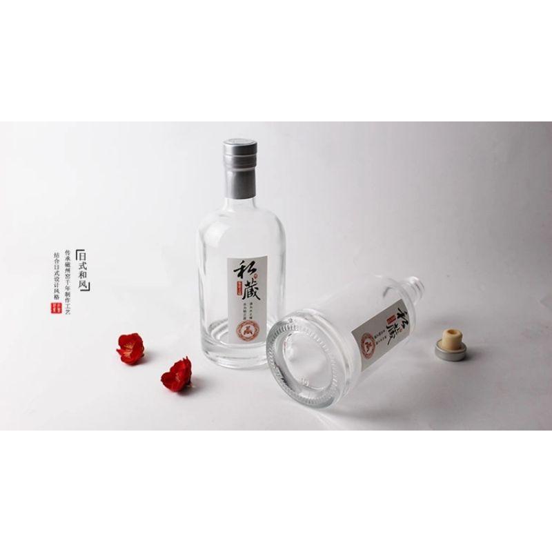 Chai Đựng Rượu Thủy Tinh Cao Cấp 750ml. Mẫu Trụ Tròn Trơn.