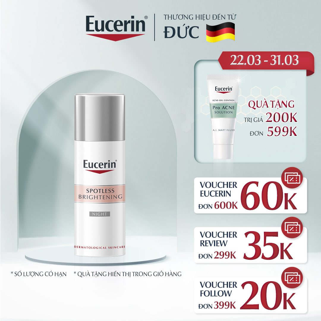 Kem dưỡng đêm giảm thâm nám &amp; sáng da Eucerin Spotless Brightening 50ml