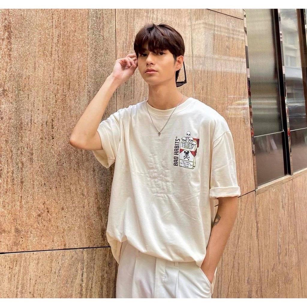 Áo thun unisex tay lỡ BAD TOBACCO || Hany shop