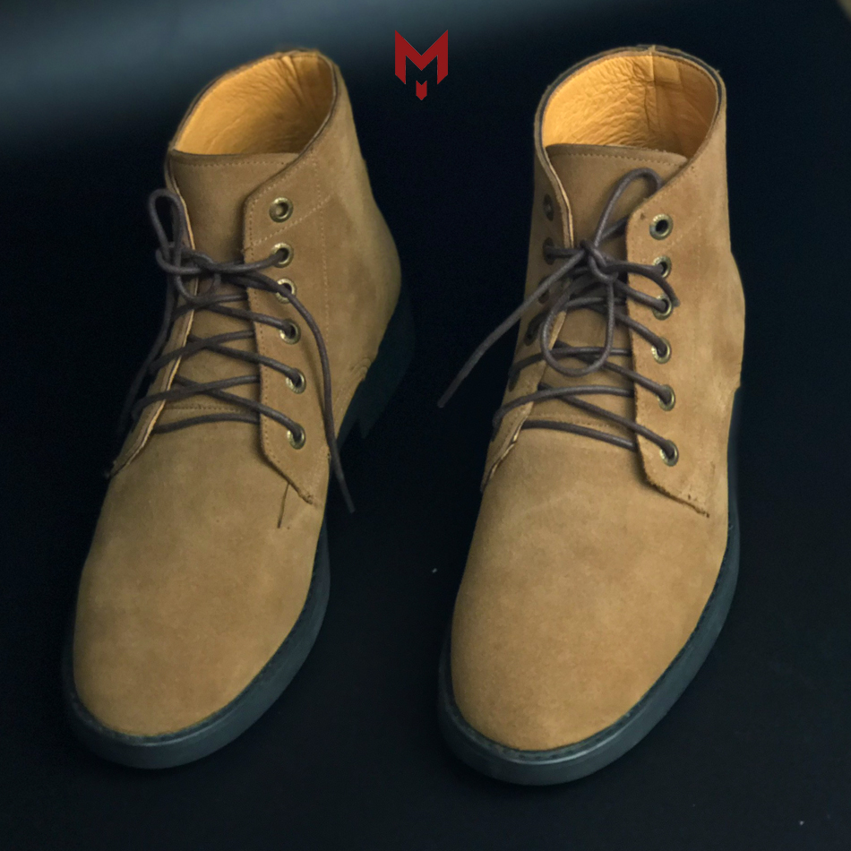 Giày nam cao cổ da bò lộn cao cấp thời trang Desert Plain Boots Mad