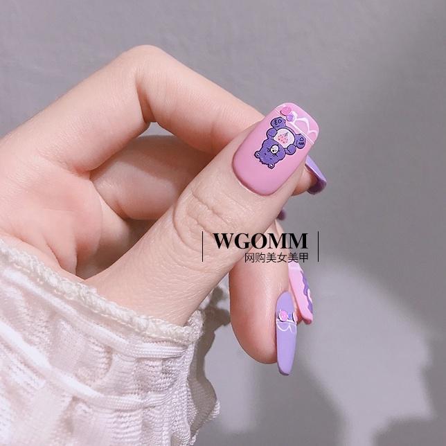 Sticker 3D Hoạt Hình Gấu Gum Đủ Màu - Hình dán móng tay 555/556/557/558