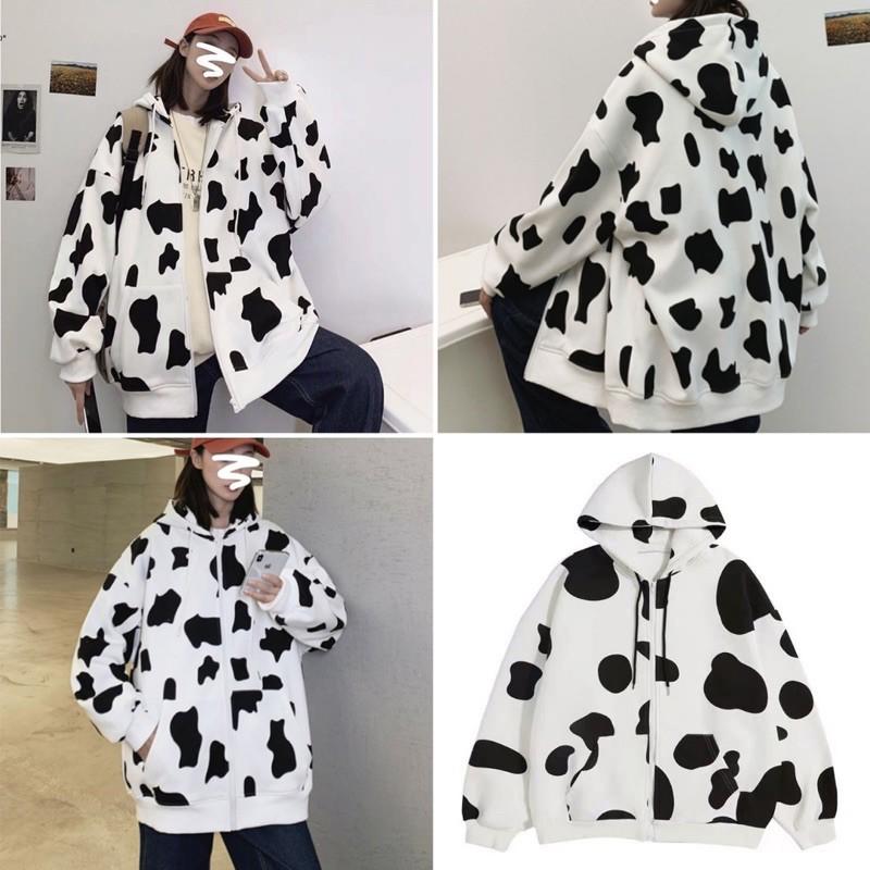 Áo Khoác Bò Sữa . Chất nỉ ngoại dày đẹp mịn ko xù,. Form Unisex Nam Nữ mang ok